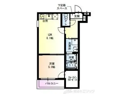 フジパレス瑞光駅東(1LDK/3階)の間取り写真