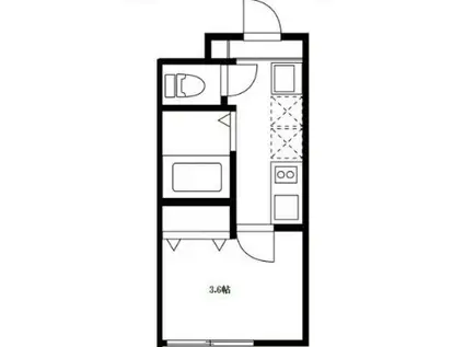 ソルナクレイシア西馬込(1K/1階)の間取り写真