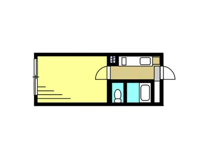 シャイニングコート(1K/2階)の間取り写真