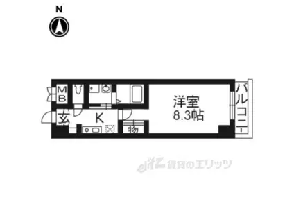 プレゼンス堀川(1K/5階)の間取り写真