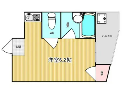 ジャルス郡山(ワンルーム/2階)の間取り写真