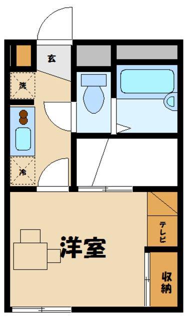 レオパレスブライト ビューティ(1K/2階)の間取り写真