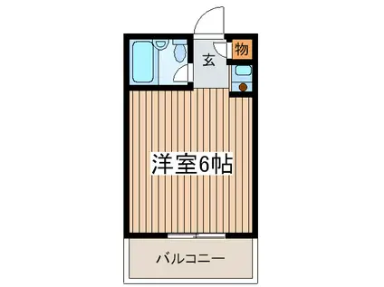 倉田ビル(ワンルーム/3階)の間取り写真