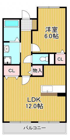 南海高野線 萩原天神駅 徒歩12分 3階建 築22年(1LDK/2階)の間取り写真