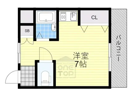 アンフィニィ・橋の内Ⅲ(ワンルーム/3階)の間取り写真