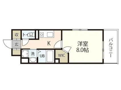 SHANGRI-LA安東(1K/1階)の間取り写真