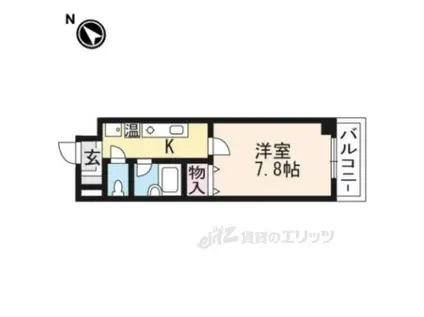 サンクフルネス(1K/4階)の間取り写真