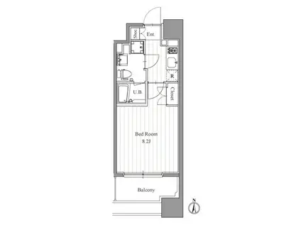 プライマル森下(1K/5階)の間取り写真