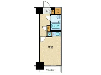 クリオ千駄木壱番館(1K/4階)の間取り写真