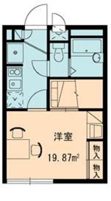 レオパレス創(1K/2階)の間取り写真