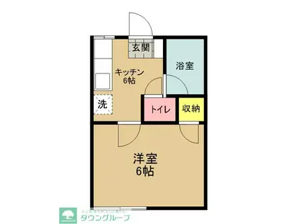 ファイブ鶴巻(1K/2階)の間取り写真