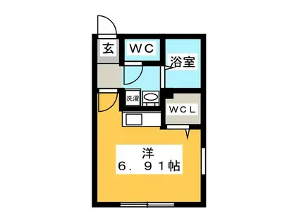 MARIQUITA(ワンルーム/1階)の間取り写真