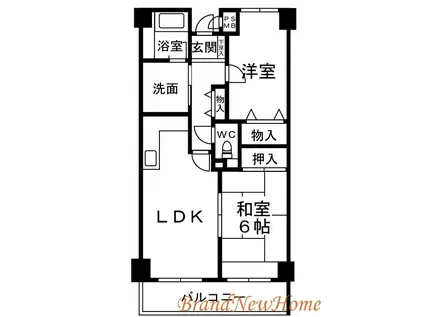 PRIME COURT(2LDK/5階)の間取り写真