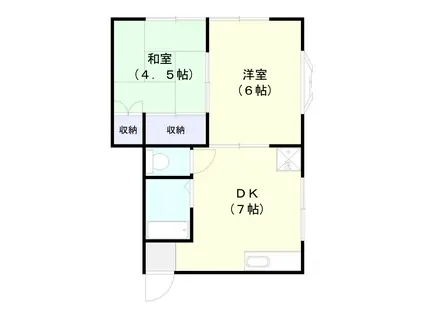 さくらコーポ(2DK/1階)の間取り写真