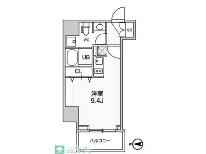 グラシアプレイス曳舟(ワンルーム/12階)の間取り写真