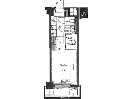 アーバイル新日本橋(1K/5階)の間取り写真