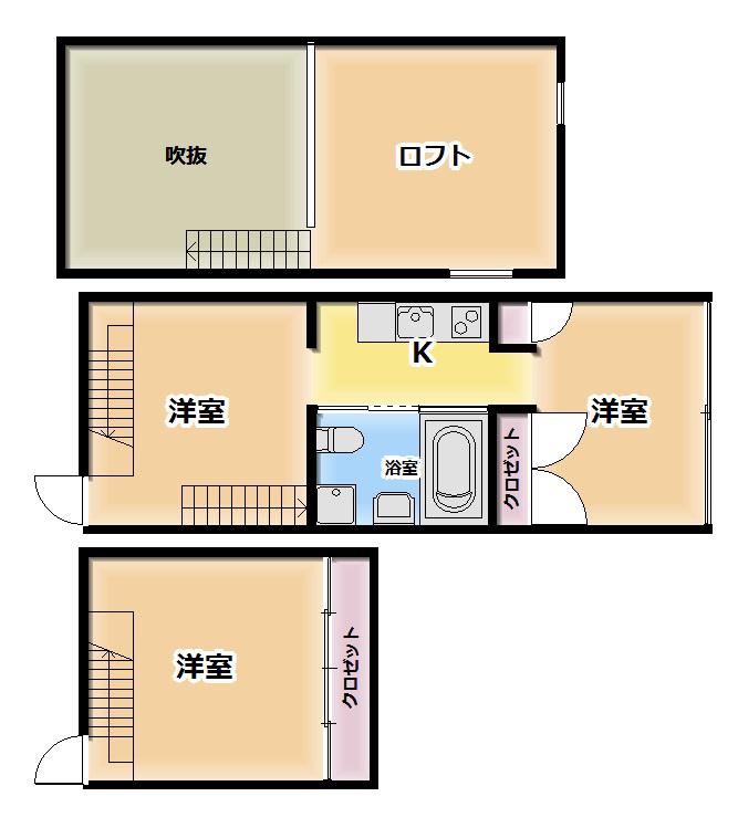 京都みやび(3SK/5階)の間取り写真