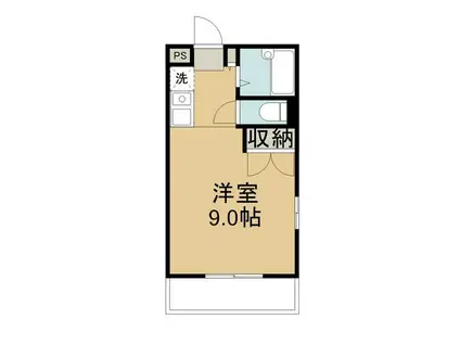 エスポワール中庄(1K/1階)の間取り写真