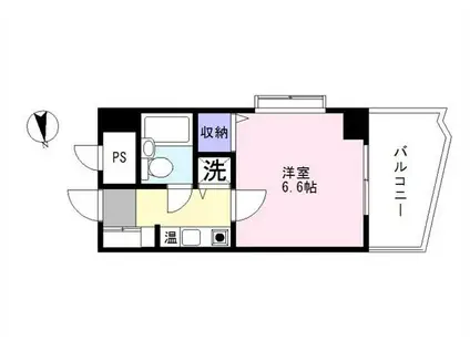 ホーユウコンフォルト京急田浦(1K/2階)の間取り写真