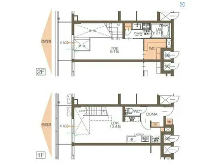 GRANDGRACE富ケ丘(1LDK/1階)の間取り写真