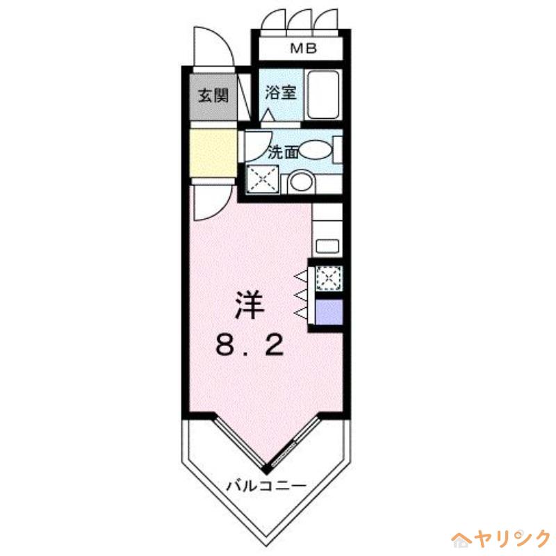 アーバンケティーズ(ワンルーム/2階)の間取り写真