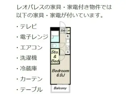 レオパレスシルバコート(1K/1階)の間取り写真