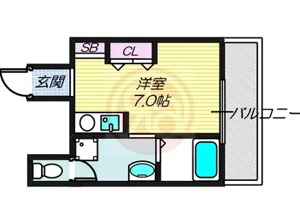 ウィンベル昭和町1丁目(ワンルーム/2階)の間取り写真