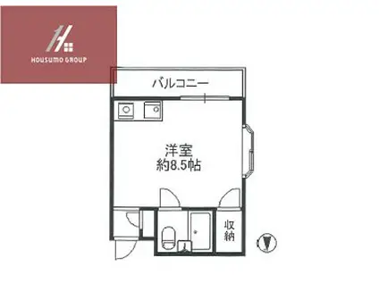 ハイム旭町(ワンルーム/2階)の間取り写真