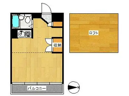 ラ・パイクス6112(ワンルーム/4階)の間取り写真