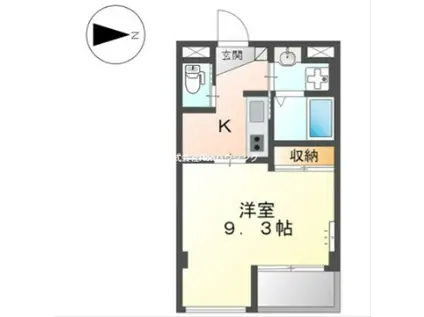 キアーズII(1K/6階)の間取り写真