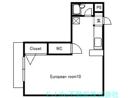 アヴニール大江(ワンルーム/3階)の間取り写真