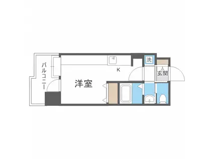 ラヴィータ410(1K/4階)の間取り写真