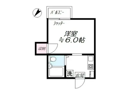 WE249(1K/1階)の間取り写真