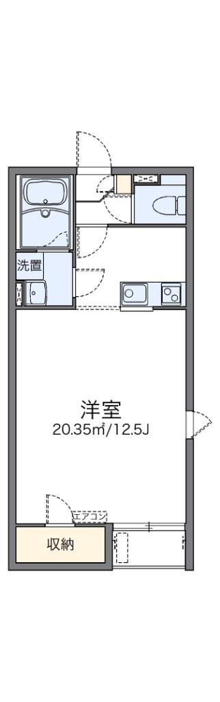 レオネクストパーチ(1K/2階)の間取り写真