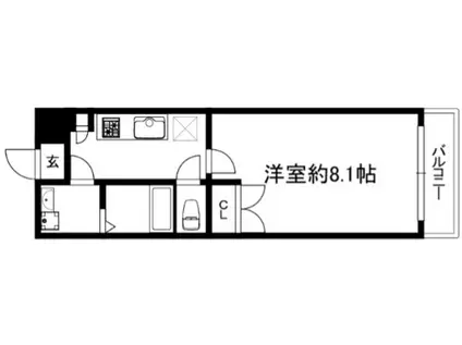 CONOIE西院(1K/4階)の間取り写真