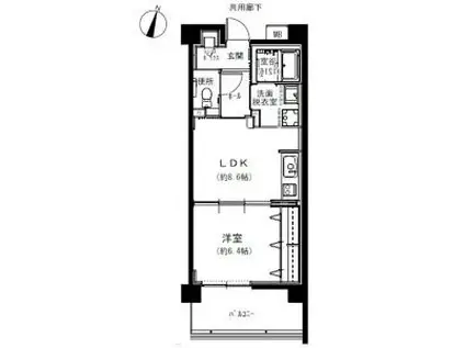 ココドール鳴子(1LDK/1階)の間取り写真