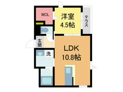 ヘーベルメゾン小松北町(1LDK/3階)の間取り写真
