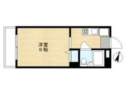 カーサディ北柏(ワンルーム/5階)の間取り写真