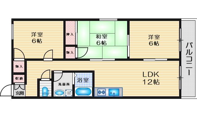 ル・ソレイユ・メゾン(3LDK/2階)の間取り写真