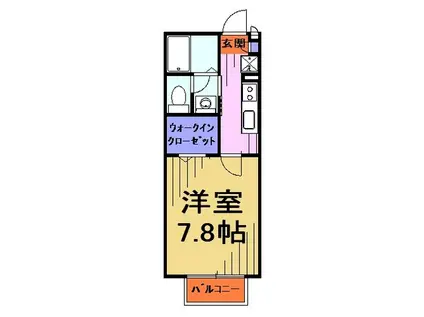 リベラオイカワ(1K/2階)の間取り写真