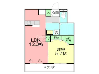 アントラN(1LDK/3階)の間取り写真