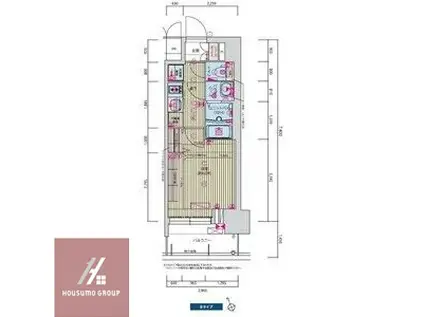 プレサンス九条グランデリーヴ(1K/9階)の間取り写真