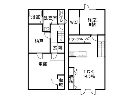 COULEUR I(2LDK/1階)の間取り写真