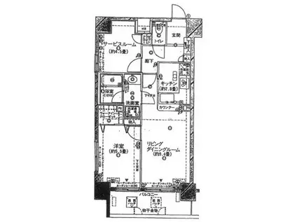 ルピナス横濱ポート(1SLDK/2階)の間取り写真
