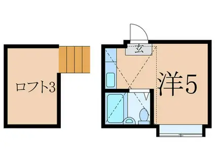 アーバンテラスひばりヶ丘(ワンルーム/2階)の間取り写真