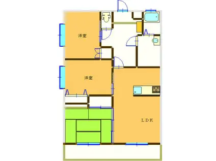 サティハイツ(3LDK/3階)の間取り写真