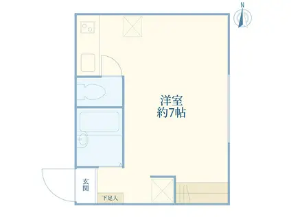 ラ・リヴィエール(ワンルーム/2階)の間取り写真