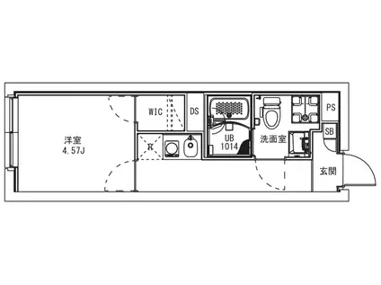 マキシヴシティ八幡山(1K/4階)の間取り写真