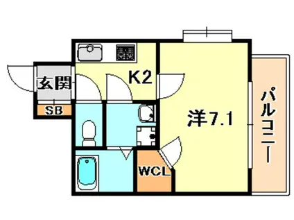 プラザセイシェル(1K/6階)の間取り写真