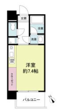 アーバングリーン神戸元町(ワンルーム/3階)の間取り写真